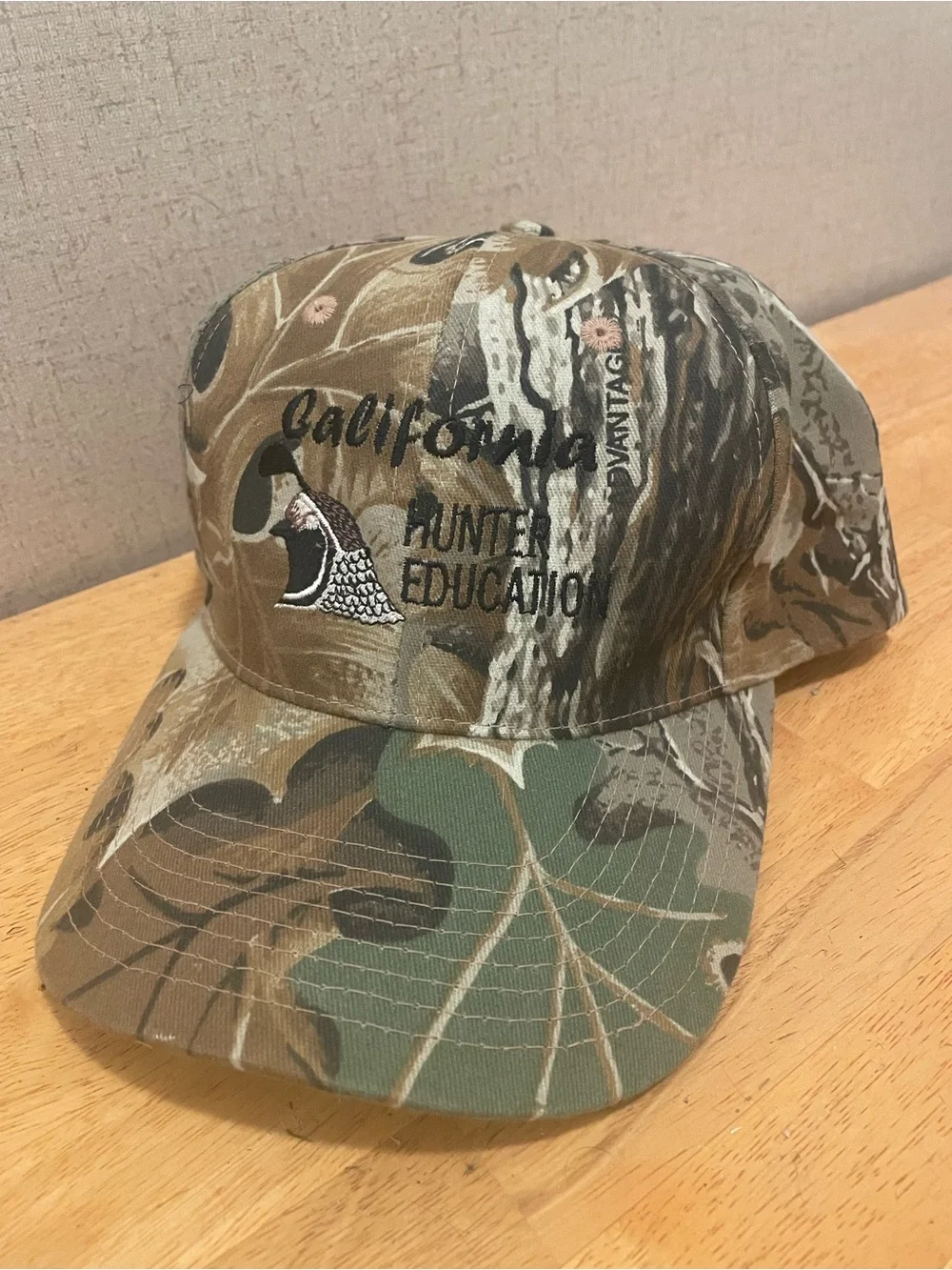 Vintage Camo California Hunter Education Ball Cap Quail